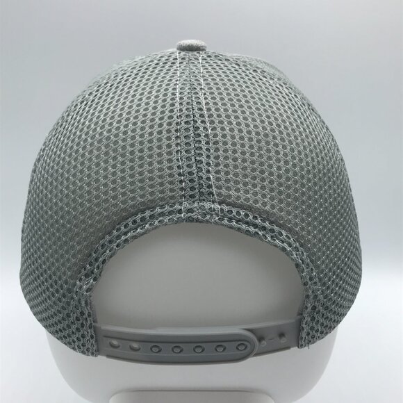 NEW AMSOIL Light Gray Sewn Logo Patch Mesh Snapback Baseball Cap Hat - Picture 4 of 10